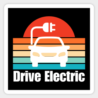 Drive Electric Retro Sunset Magnet